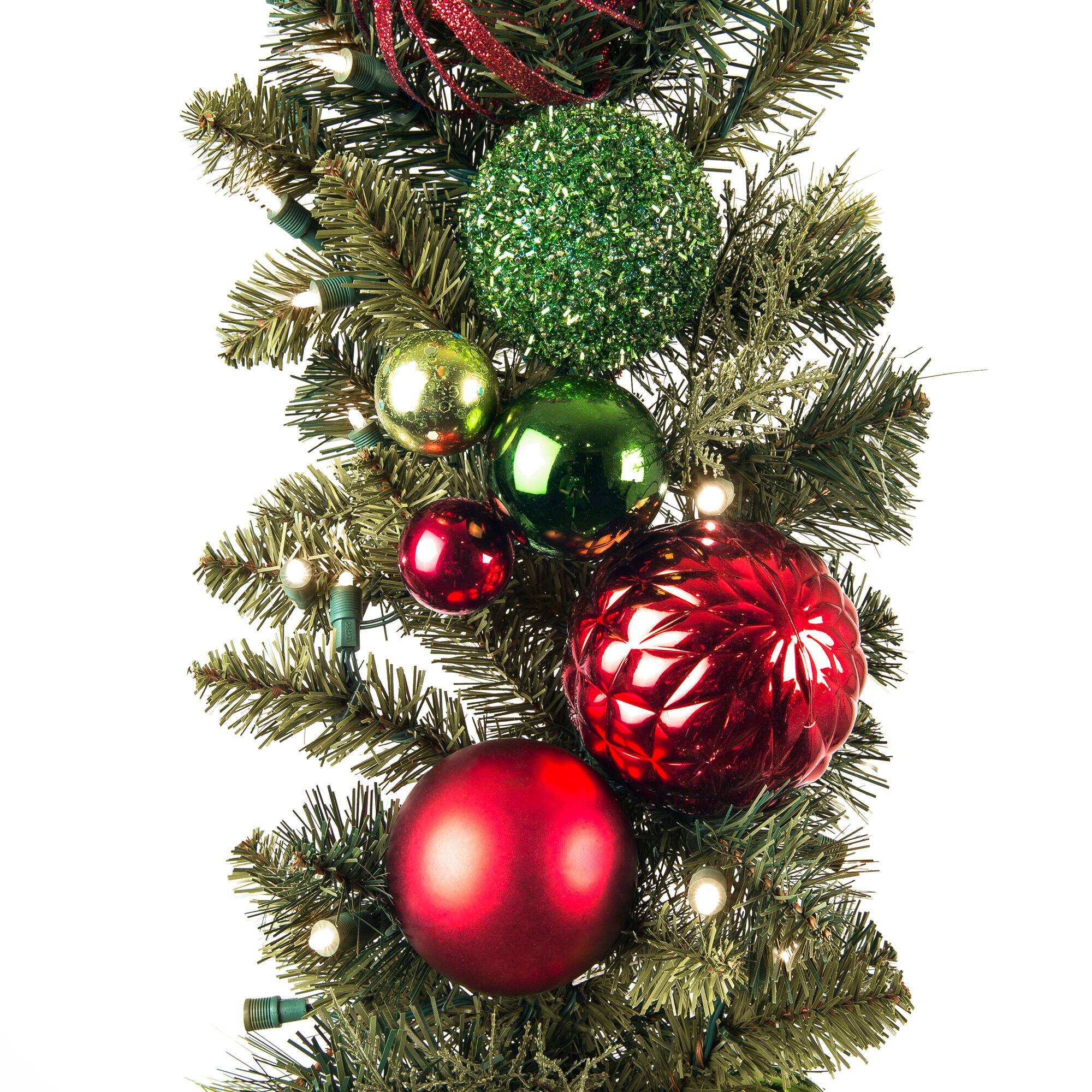 Village Lighting 9ft. Pre-Lit LED Festive Holiday Christmas Garland